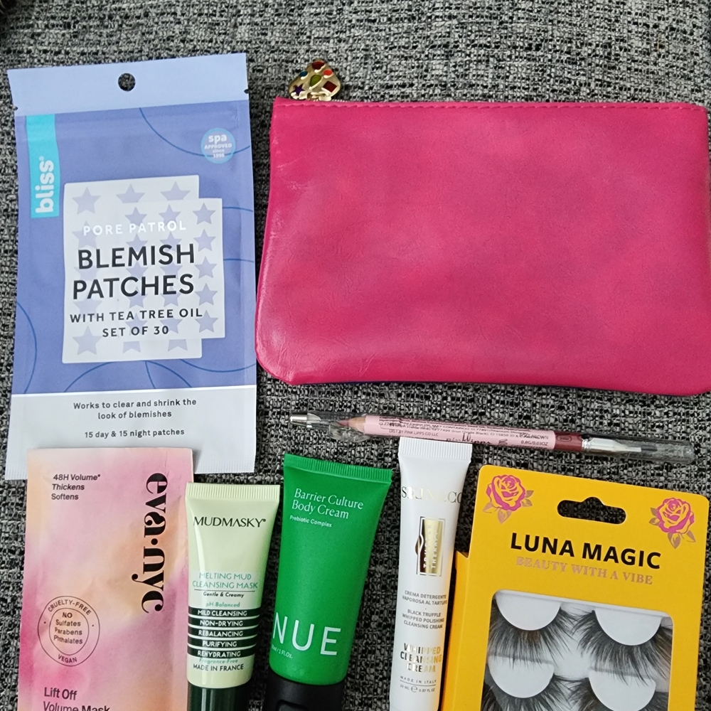 ipsy Skincare and Beauty Set with Pink Pouch